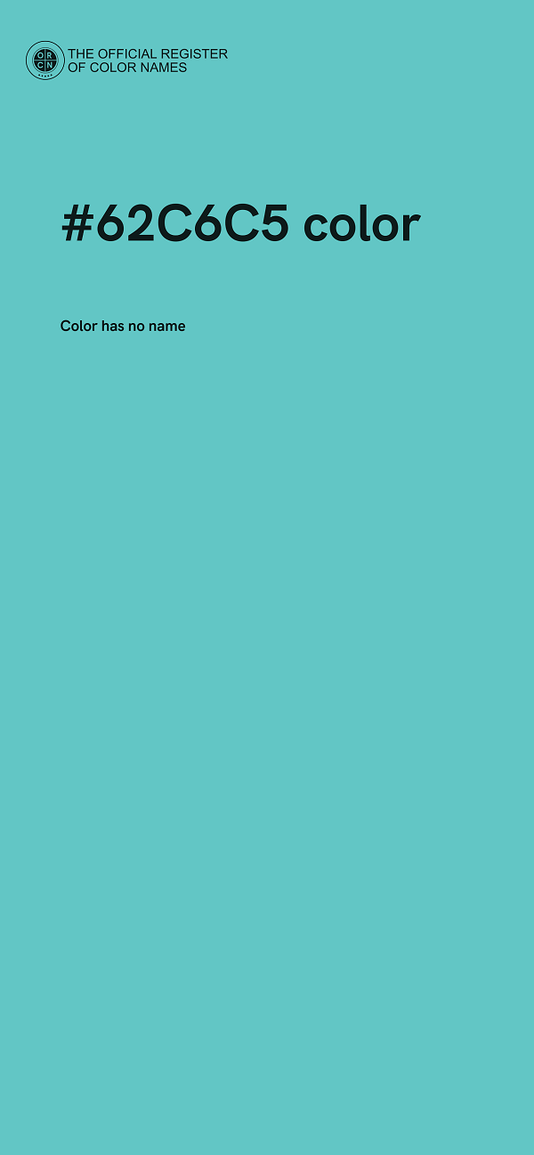 #62C6C5 color image