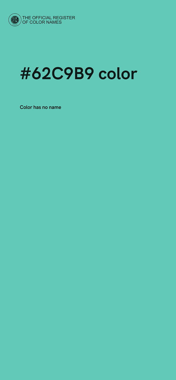 #62C9B9 color image