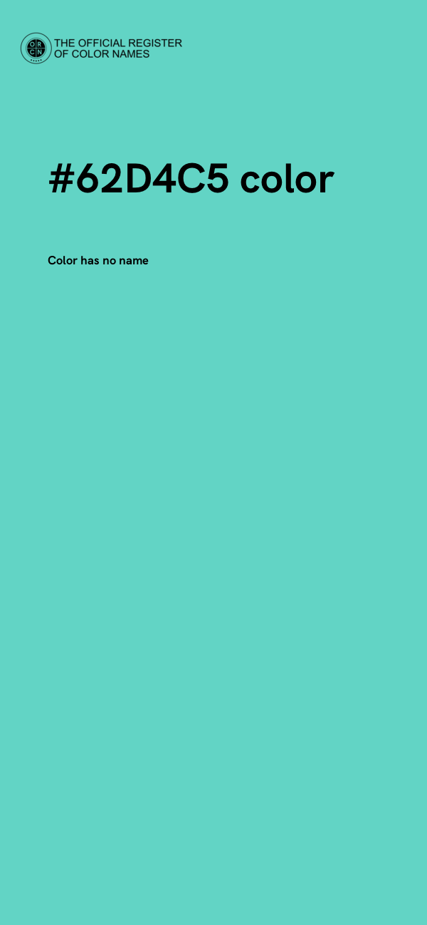 #62D4C5 color image