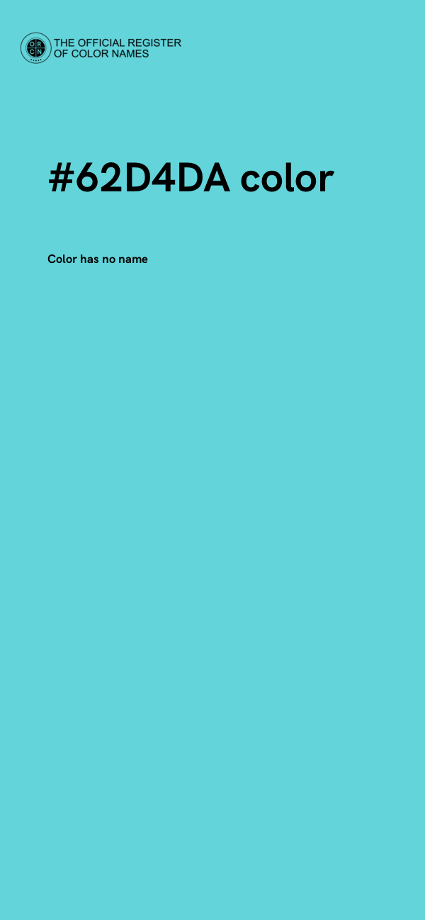 #62D4DA color image