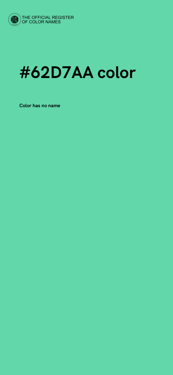 #62D7AA color image