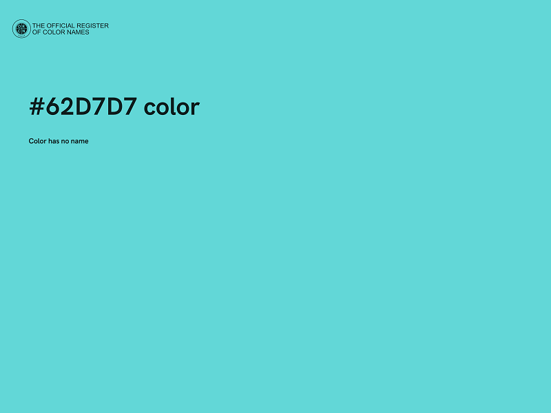 #62D7D7 color image