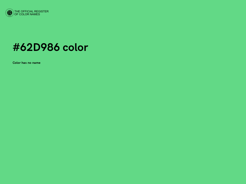 #62D986 color image