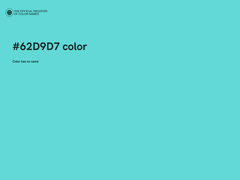 #62D9D7 color image