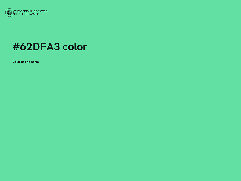 #62DFA3 color image