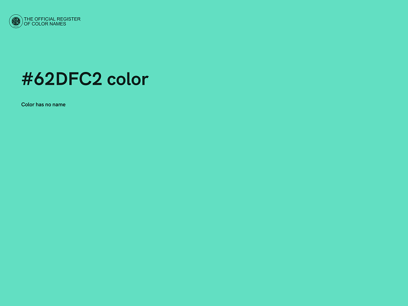 #62DFC2 color image