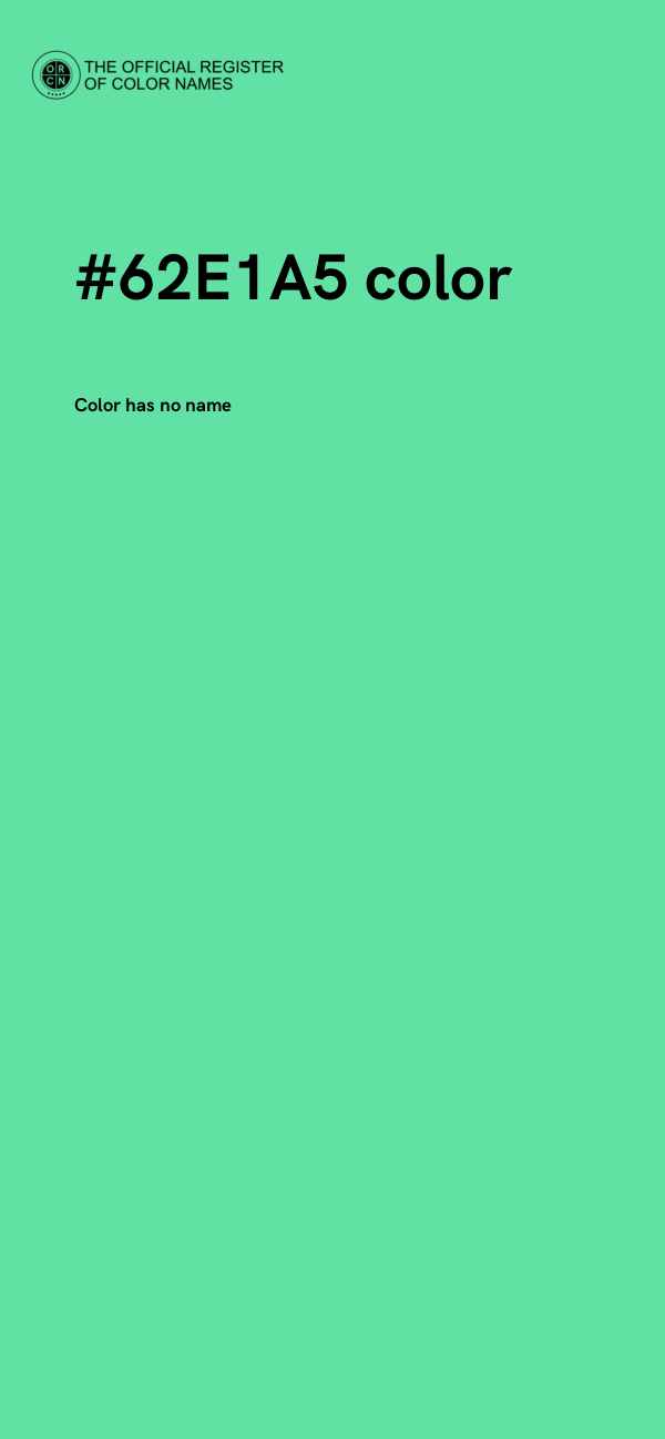 #62E1A5 color image