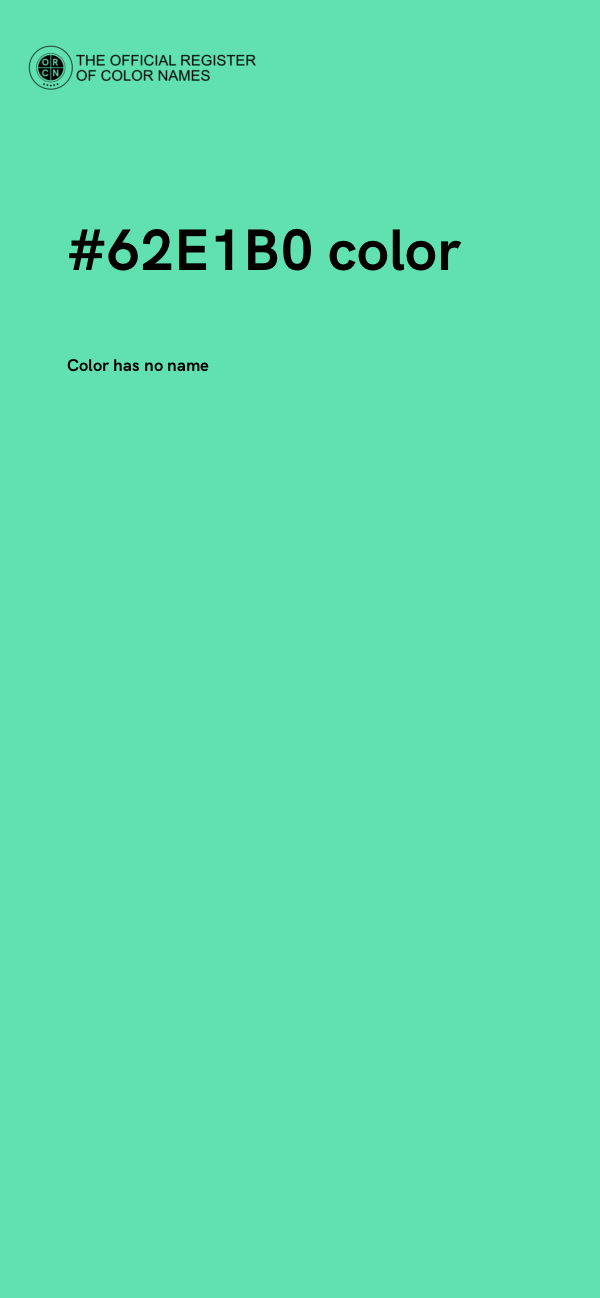 #62E1B0 color image