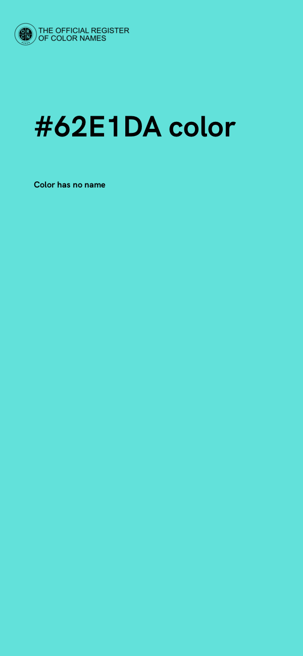 #62E1DA color image