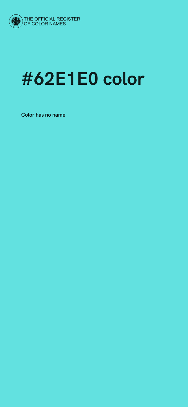 #62E1E0 color image