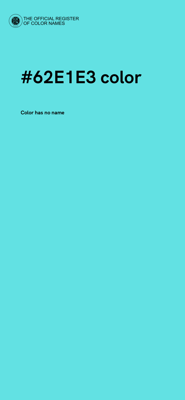 #62E1E3 color image