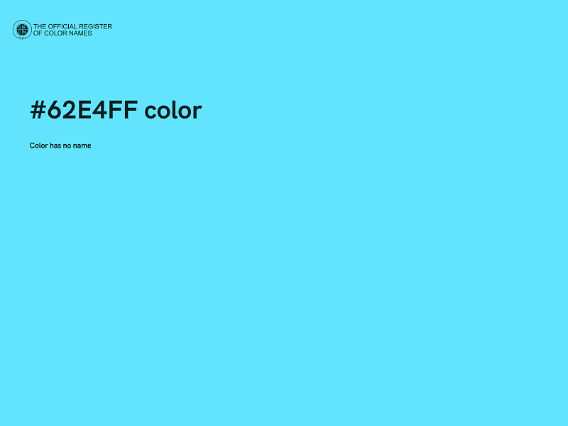 #62E4FF color image