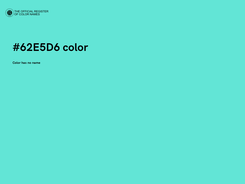 #62E5D6 color image
