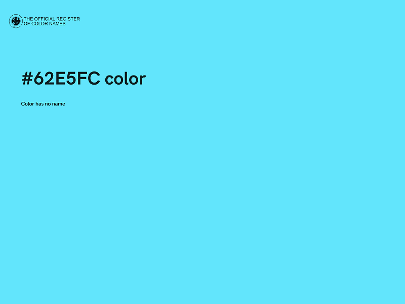 #62E5FC color image