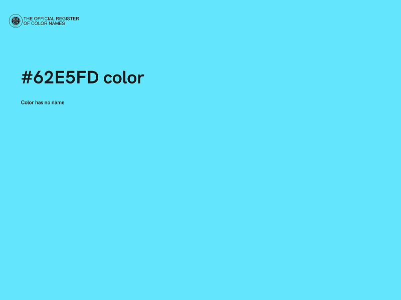 #62E5FD color image