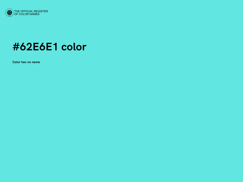 #62E6E1 color image