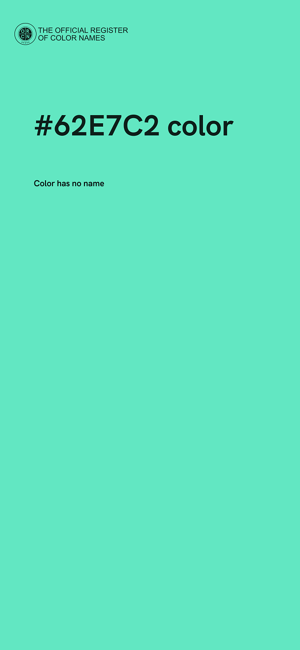 #62E7C2 color image