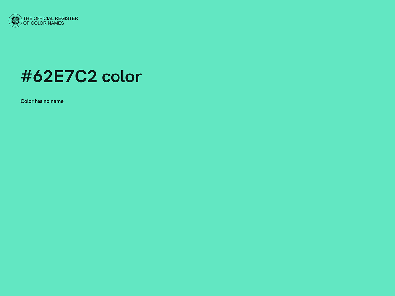 #62E7C2 color image