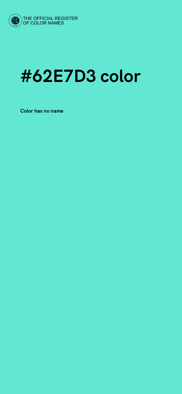 #62E7D3 color image