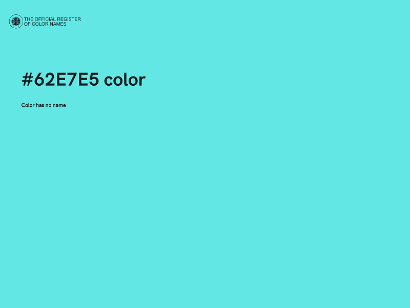 #62E7E5 color image