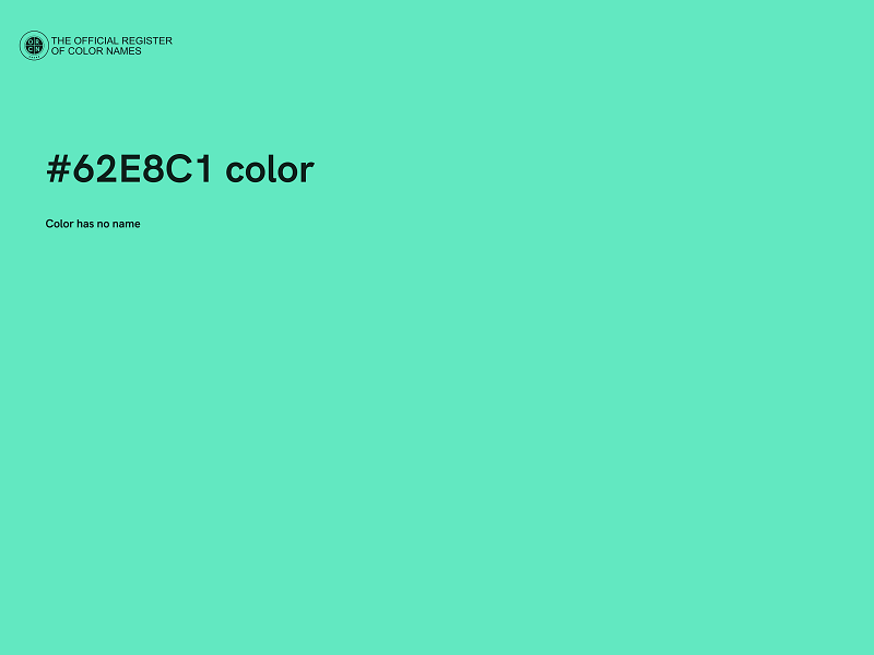 #62E8C1 color image