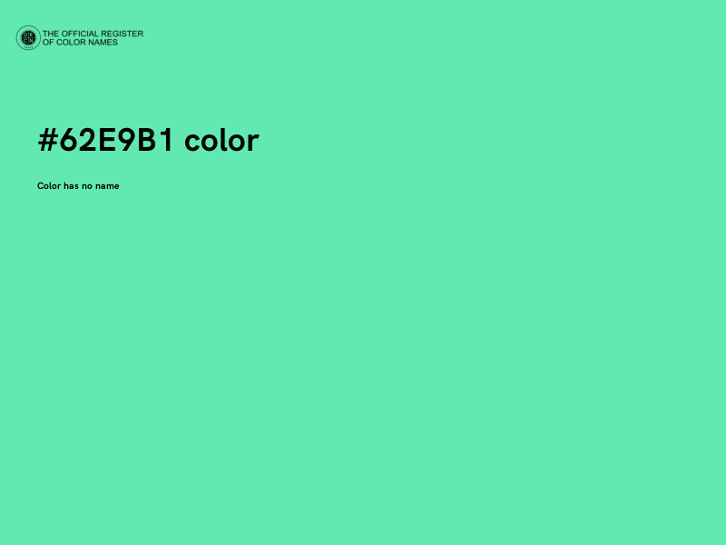 #62E9B1 color image