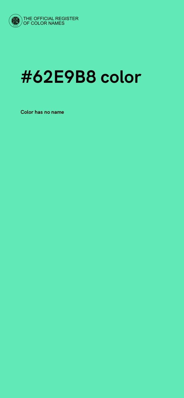 #62E9B8 color image