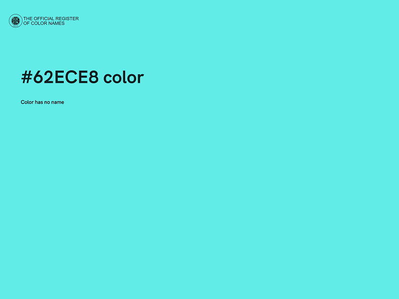 #62ECE8 color image