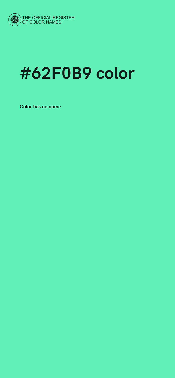 #62F0B9 color image