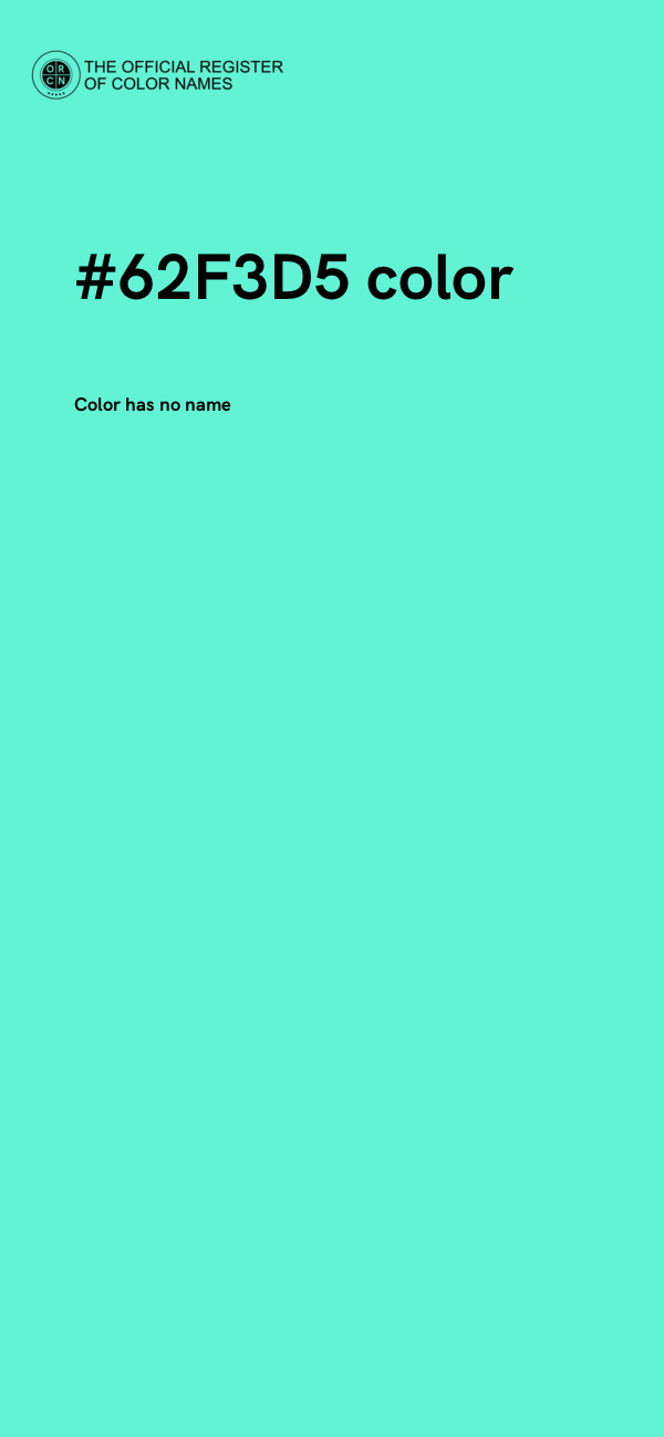 #62F3D5 color image