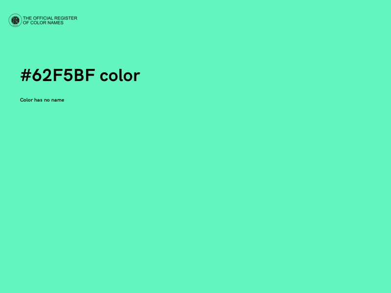 #62F5BF color image