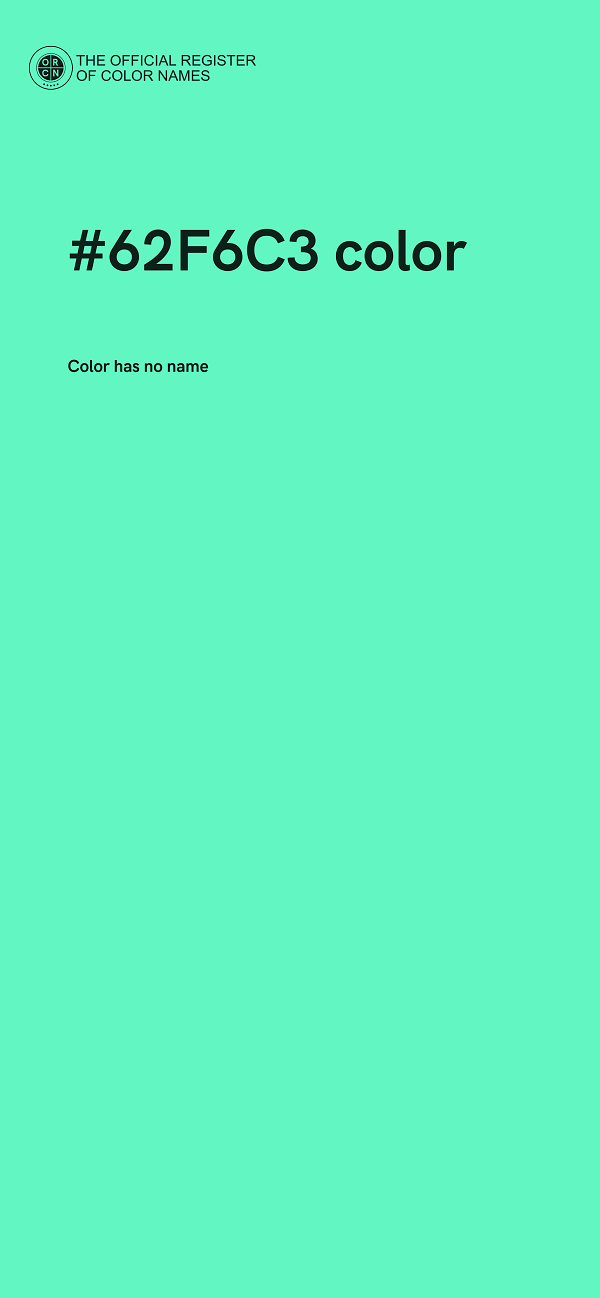 #62F6C3 color image