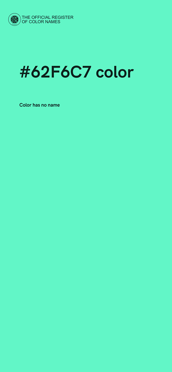 #62F6C7 color image