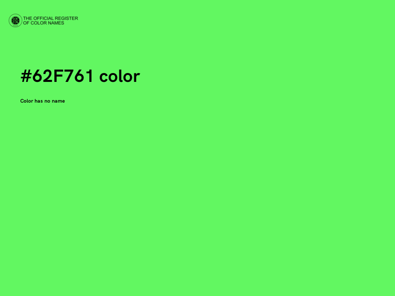 #62F761 color image