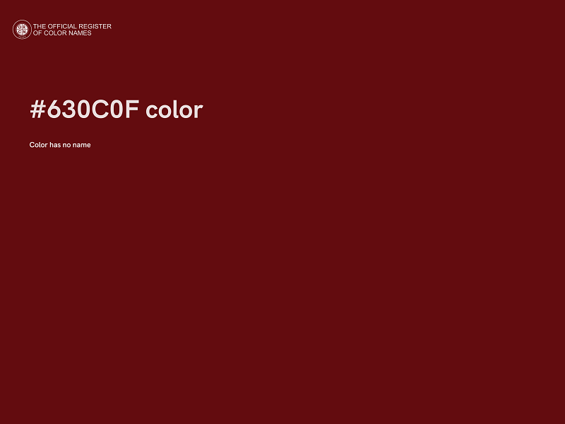 #630C0F color image