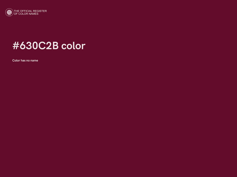 #630C2B color image