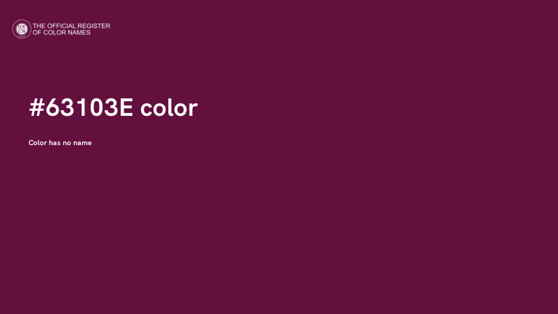 #63103E color image
