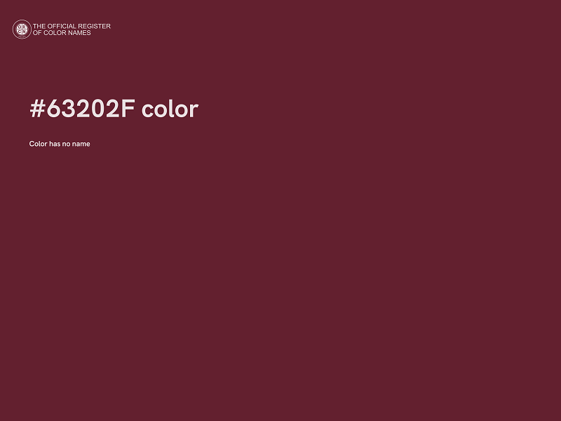 #63202F color image