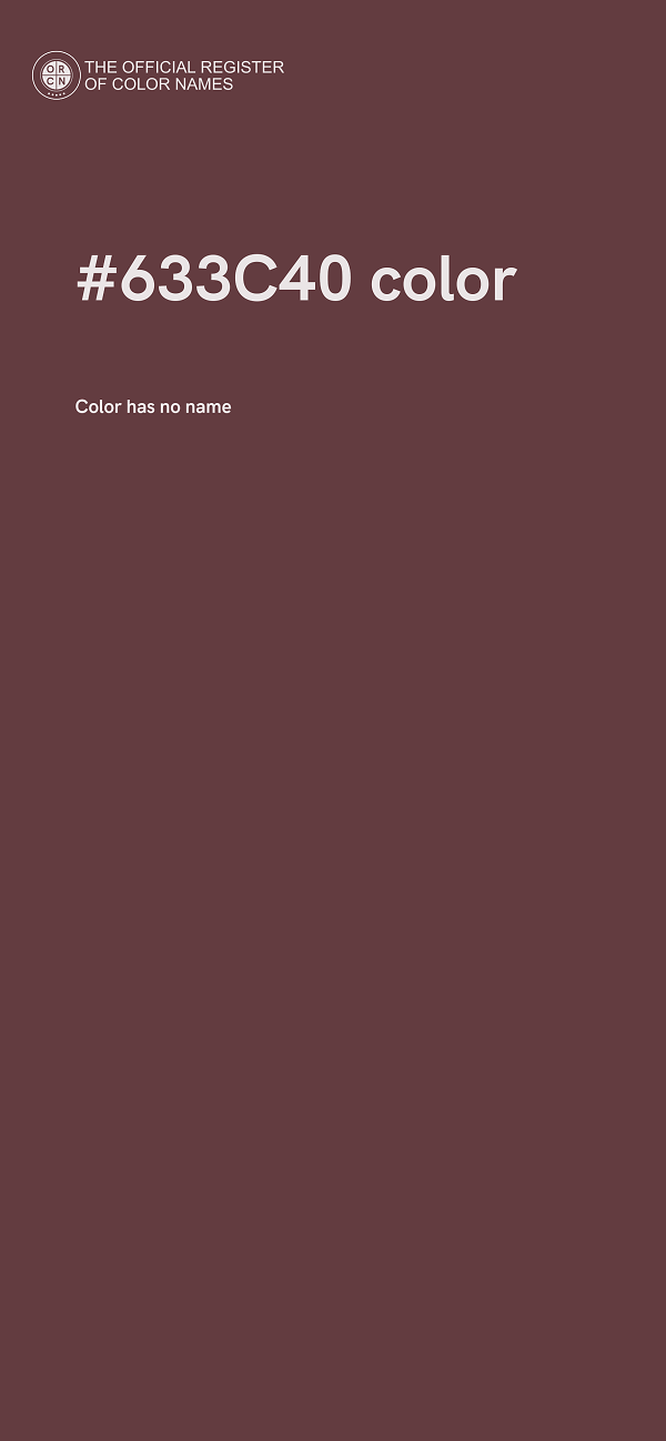 #633C40 color image