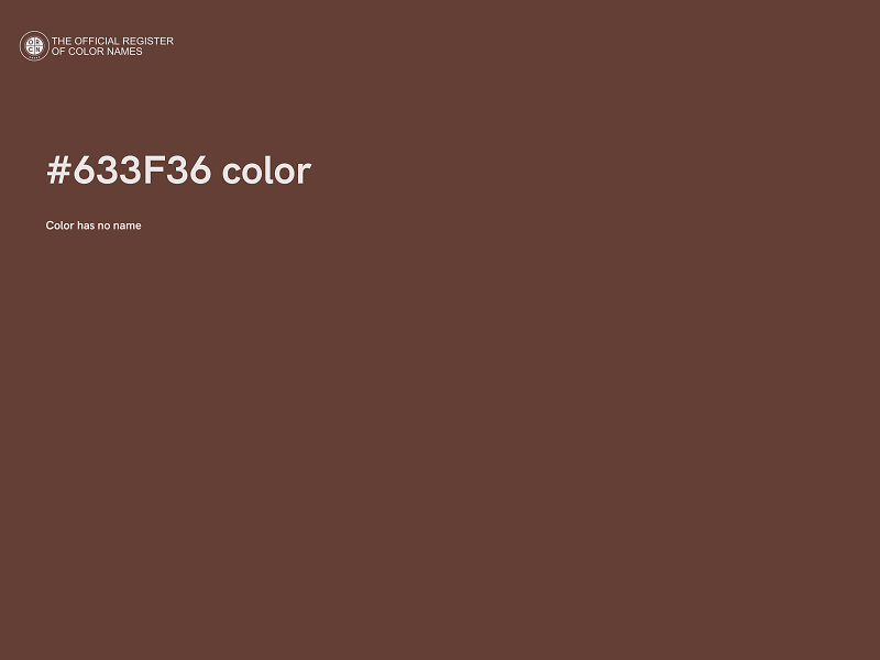 #633F36 color image