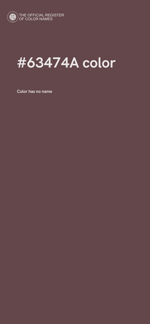 #63474A color image