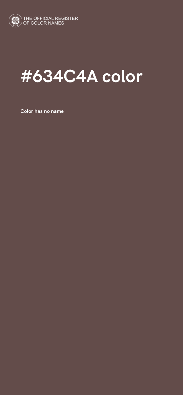 #634C4A color image