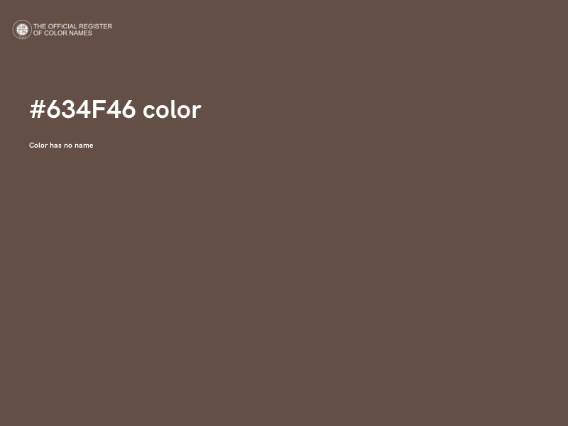 #634F46 color image