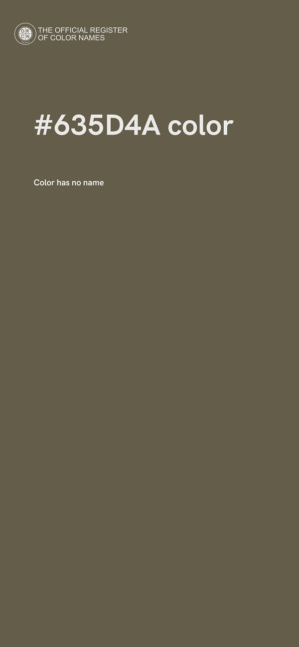 #635D4A color image