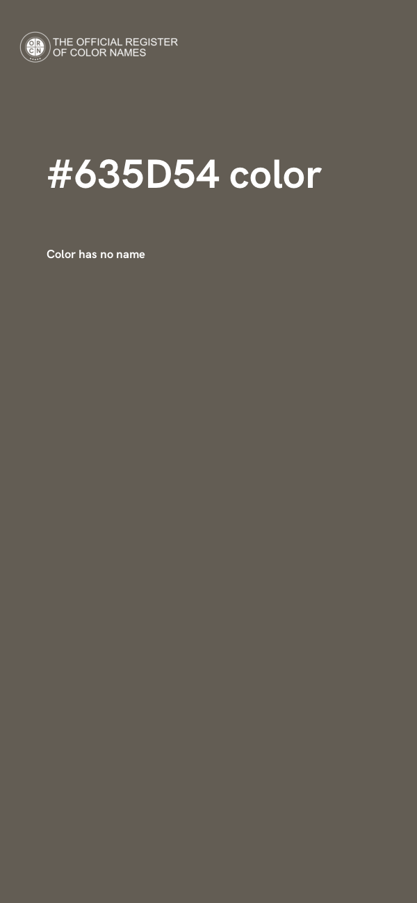 #635D54 color image