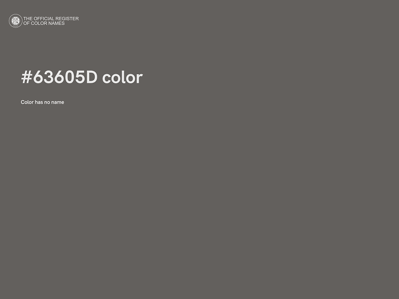 #63605D color image
