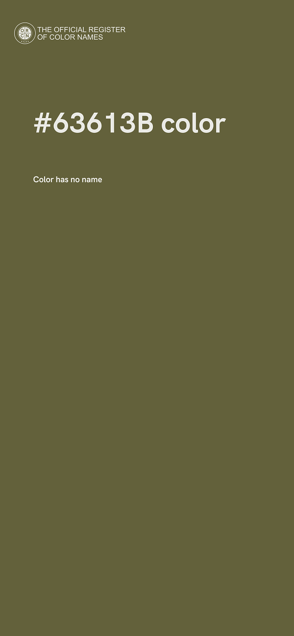 #63613B color image