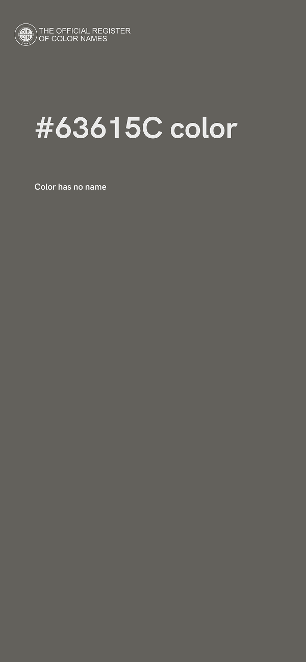 #63615C color image
