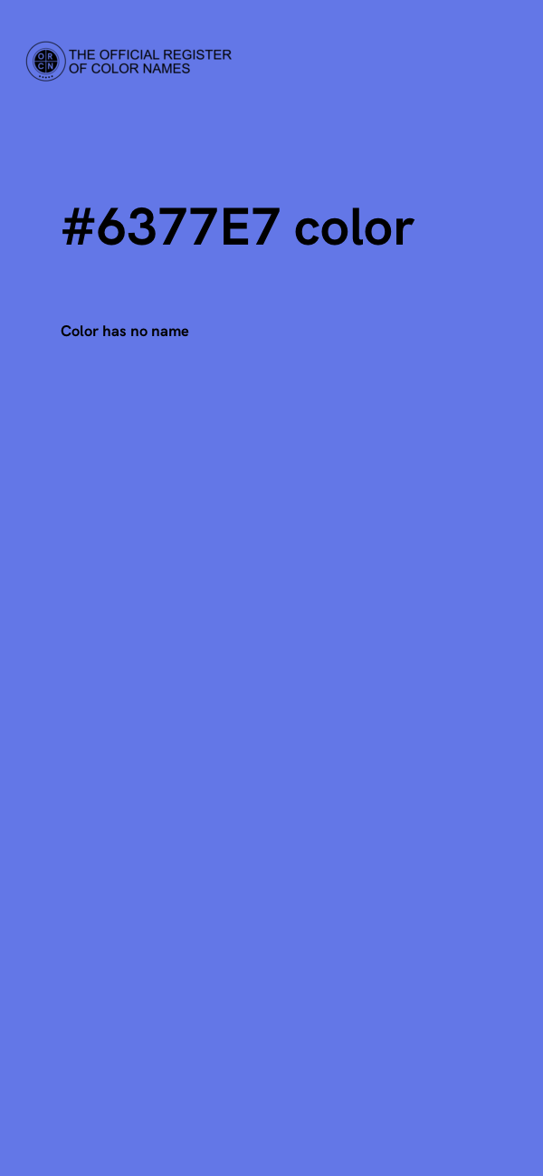 #6377E7 color image
