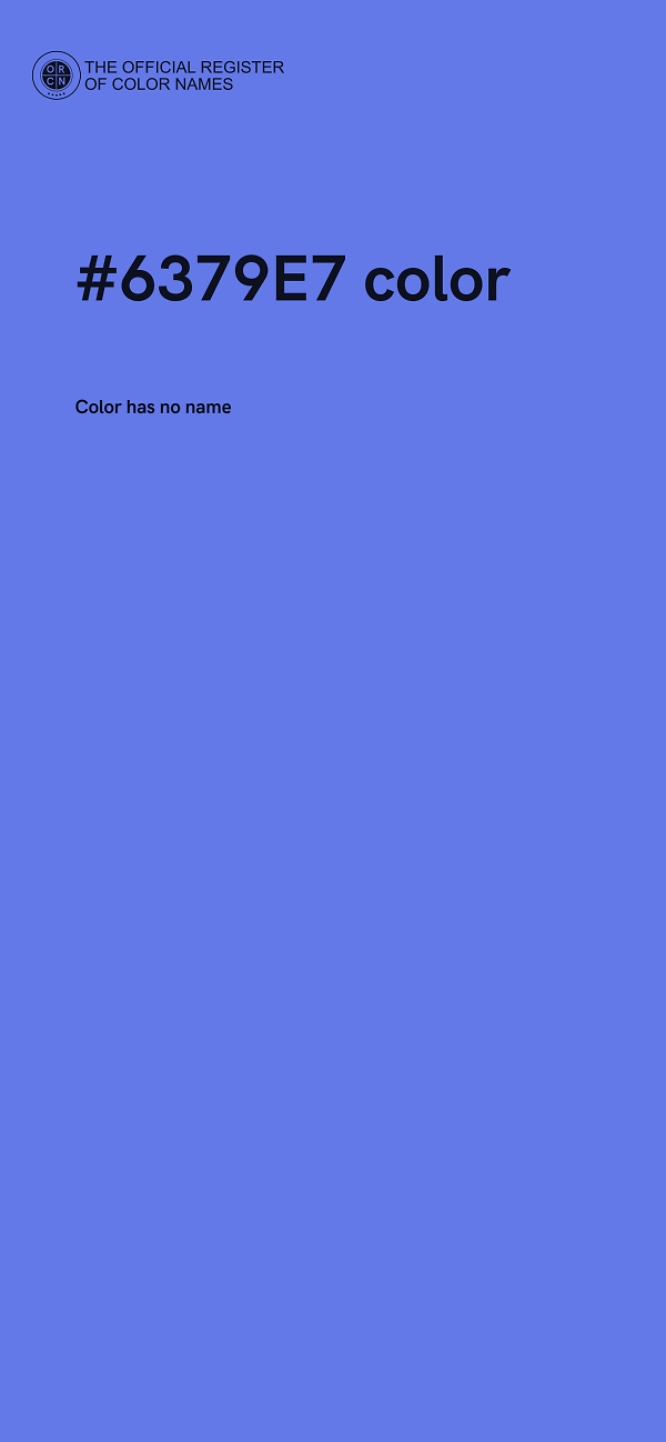 #6379E7 color image